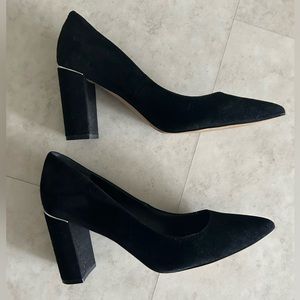 Marc Fisher Black Suede Block Heel